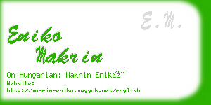 eniko makrin business card